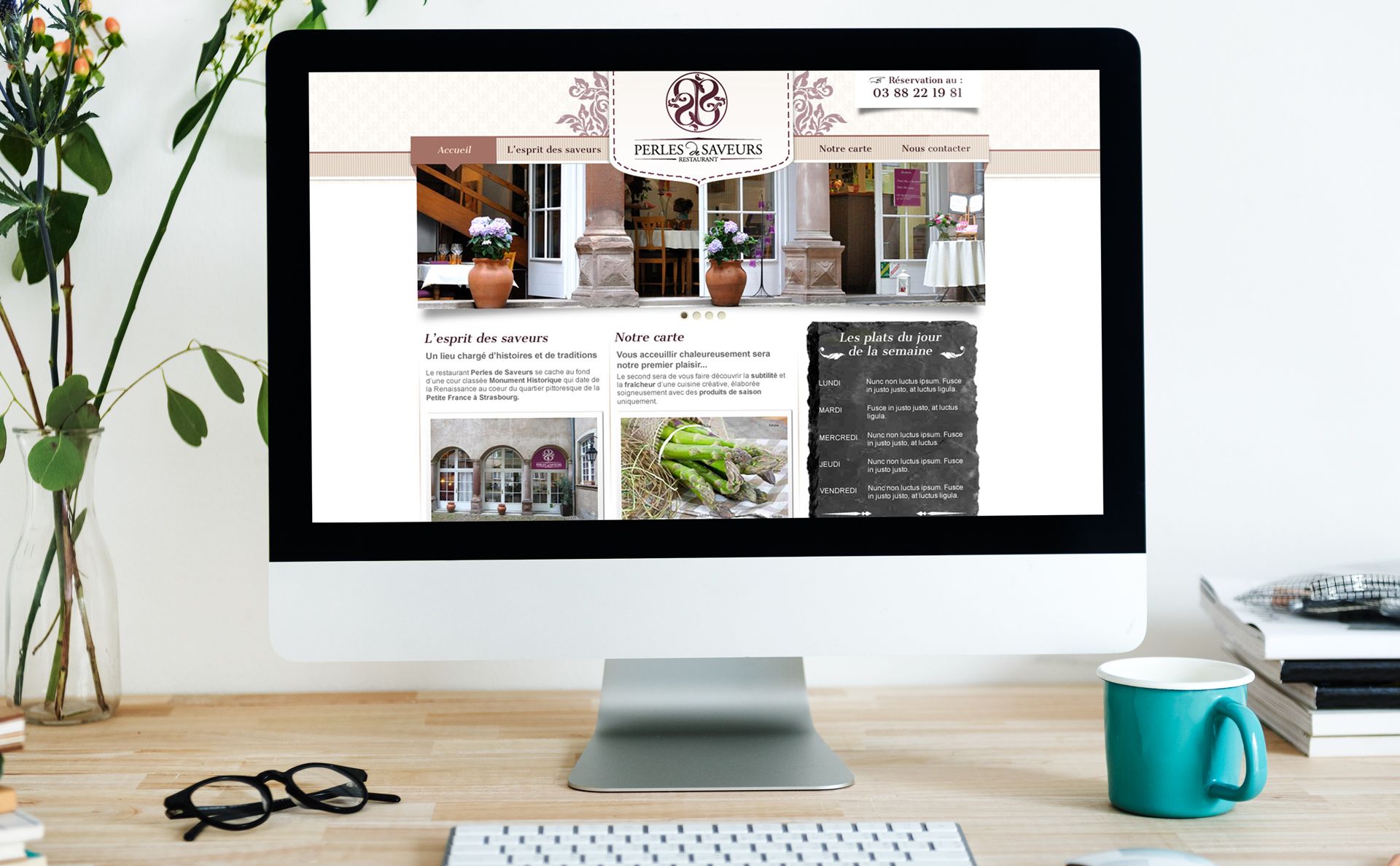 Site web 1er version Perles de Saveurs