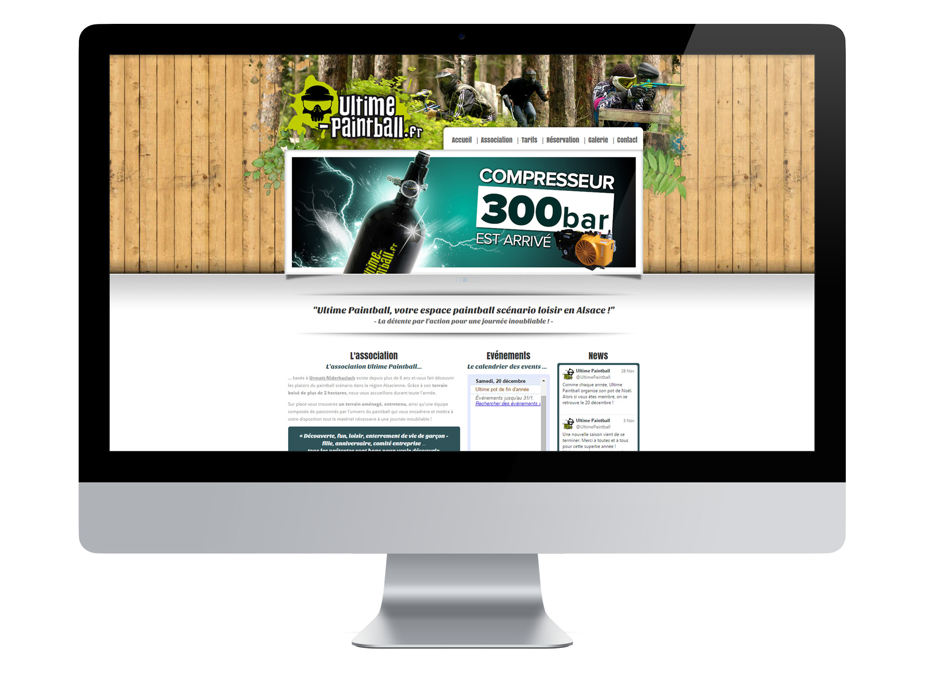 Site internet Ultime Paintball